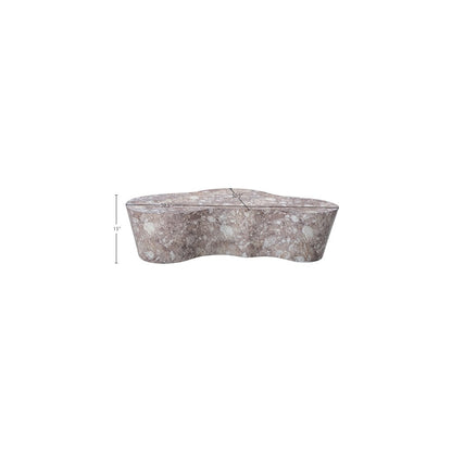 Monza Brown Marble Finish Concrete Coffee Table