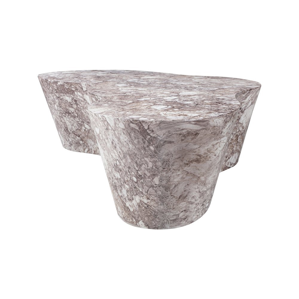 Monza Brown Marble Finish Concrete Coffee Table