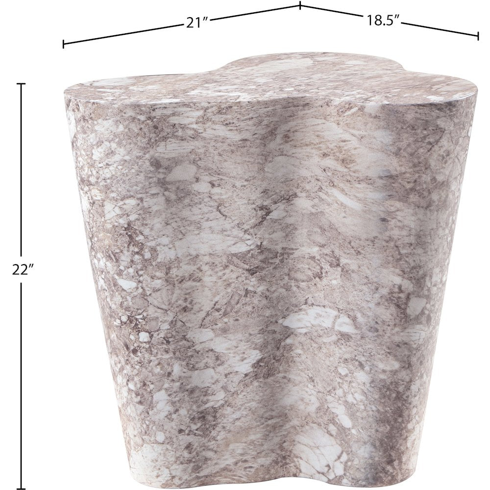 Monza Brown Marble Finish Concrete End Table
