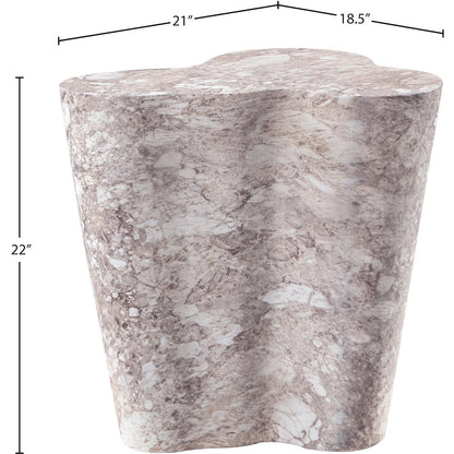 Monza Brown Marble Finish Concrete End Table