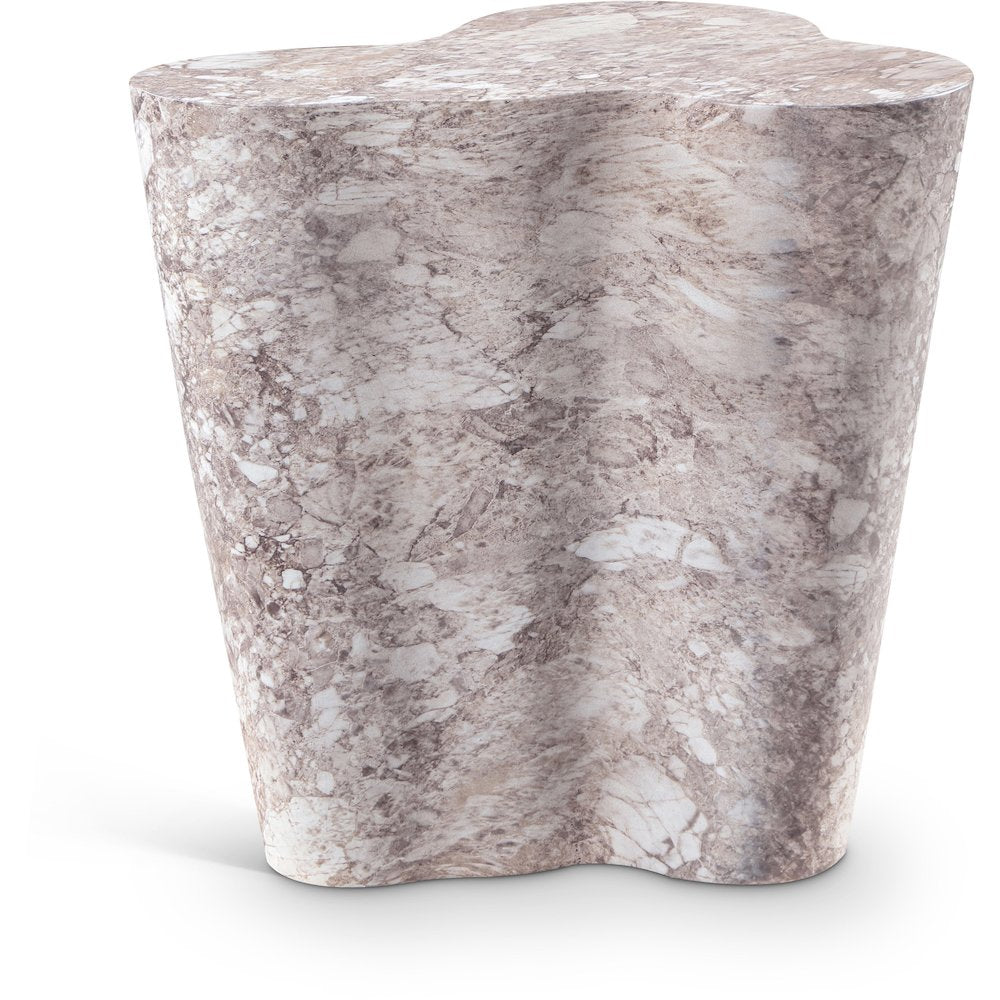 Monza Brown Marble Finish Concrete End Table