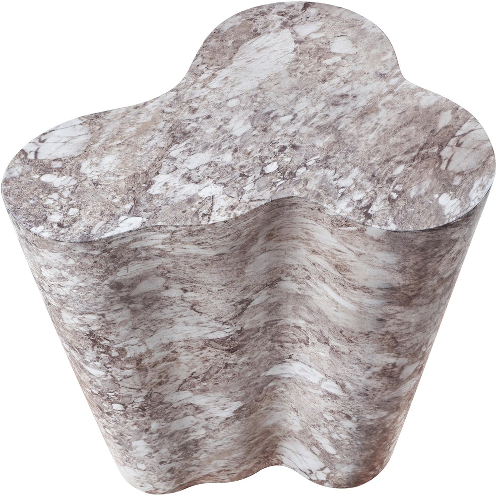 Monza Brown Marble Finish Concrete End Table