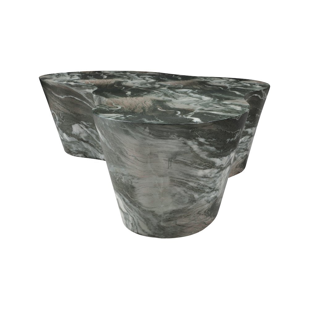 Monza Green Marble Finish Concrete Coffee Table