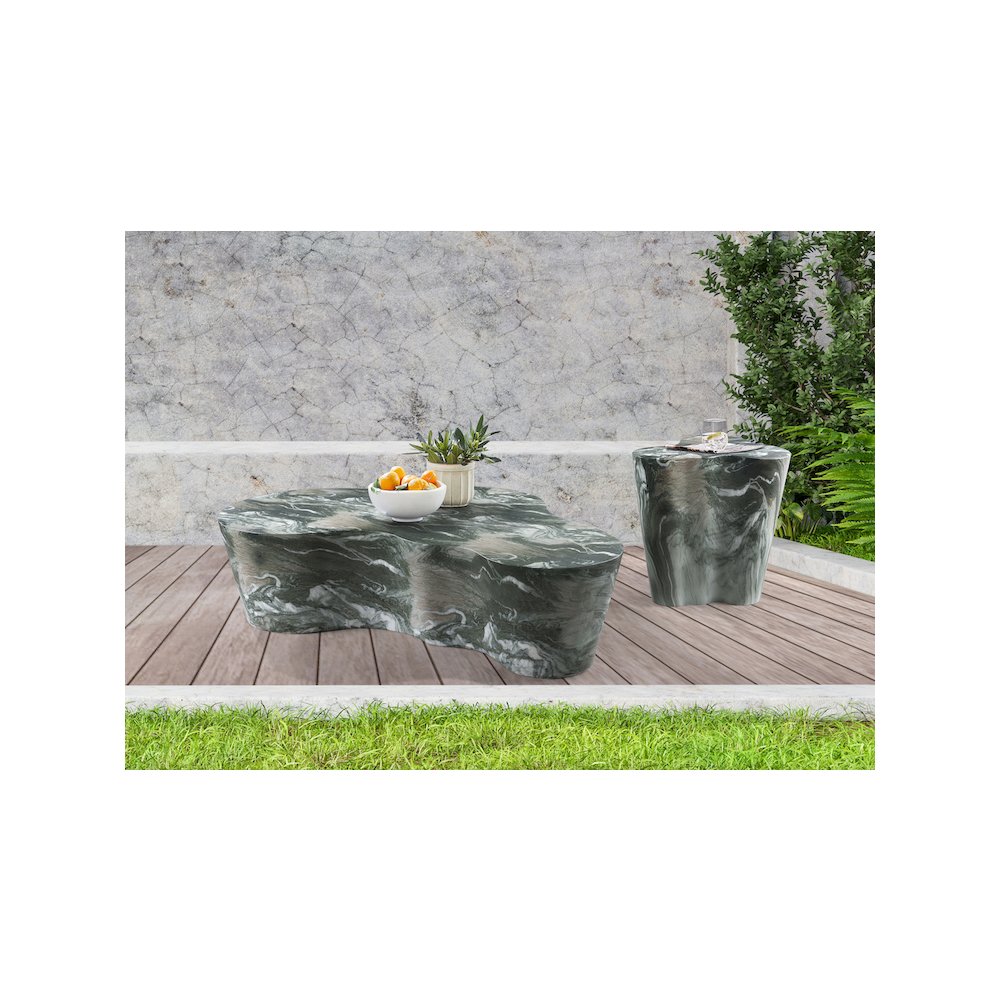 Monza Green Marble Finish Concrete Coffee Table