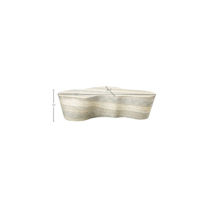 Monza Travertine Travertine Finish Concrete Coffee Table