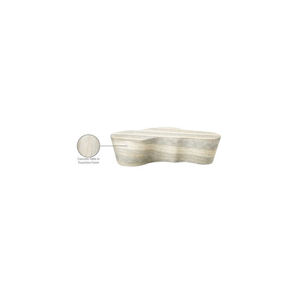 Monza Travertine Travertine Finish Concrete Coffee Table
