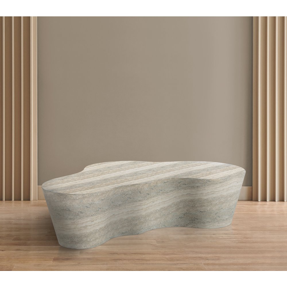 Monza Travertine Travertine Finish Concrete Coffee Table