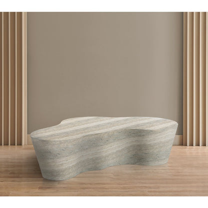 Monza Travertine Travertine Finish Concrete Coffee Table