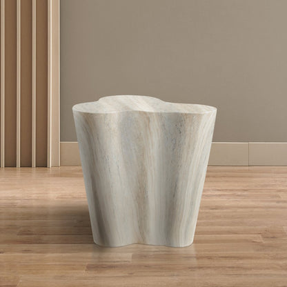 Monza Travertine Travertine Finish Concrete End Table