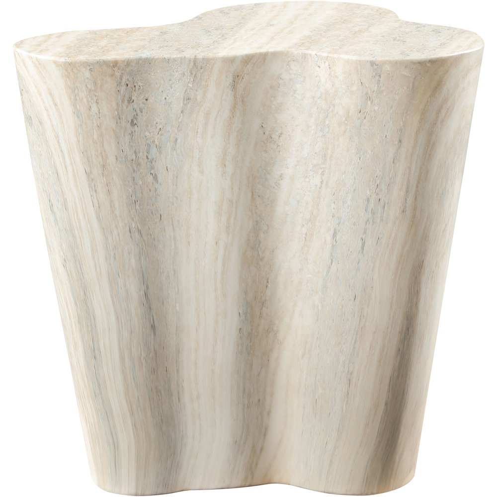 Monza Travertine Travertine Finish Concrete End Table