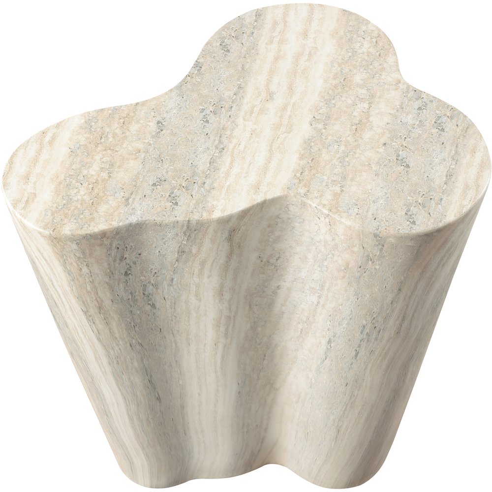 Monza Travertine Travertine Finish Concrete End Table