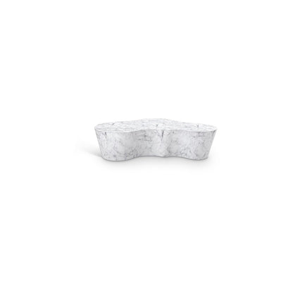 Monza White Marble Finish Concrete Coffee Table