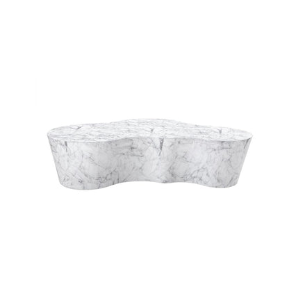 Monza White Marble Finish Concrete Coffee Table