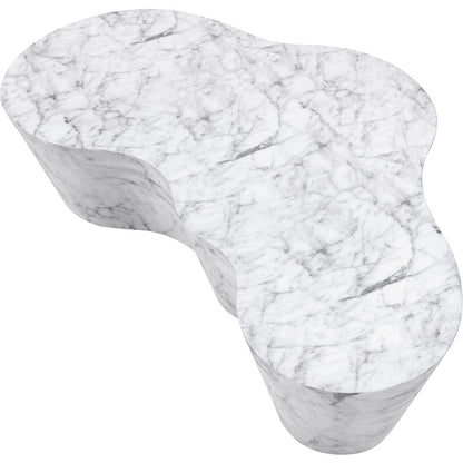 Monza White Marble Finish Concrete Coffee Table
