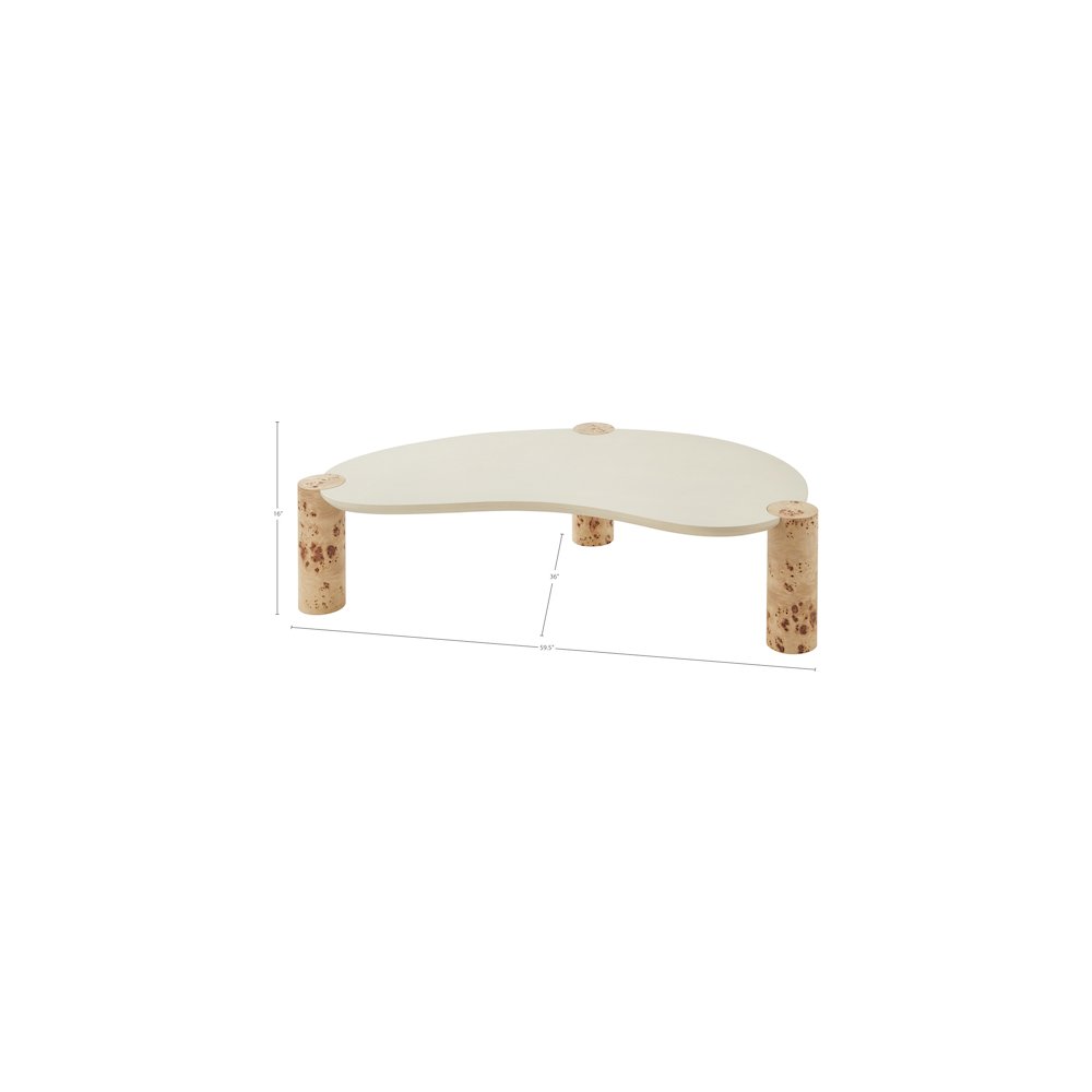 Thor Natural Burl Wood Coffee Table