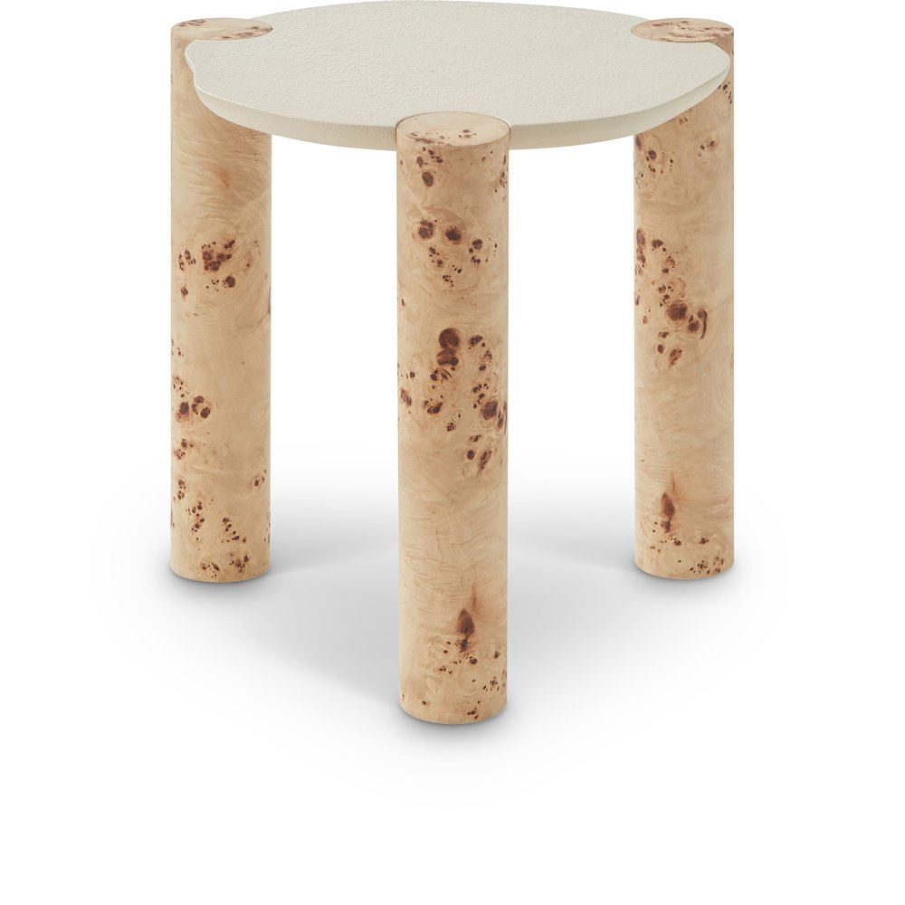 Thor Natural Burl Wood End Table