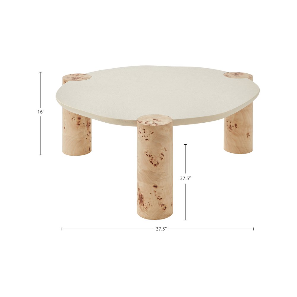 Thor Natural Burl Wood Coffee Table
