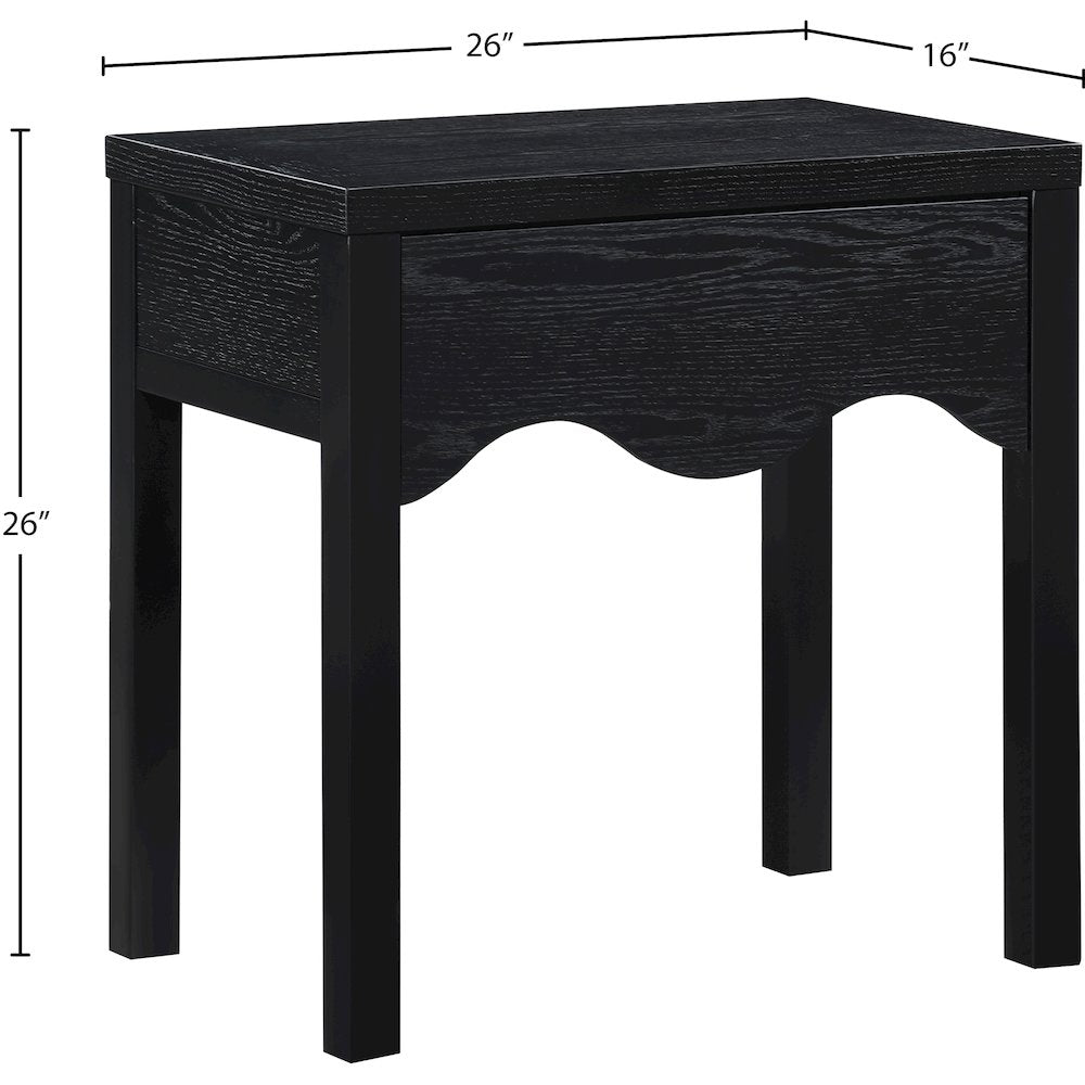 Fiora Black Night Stand