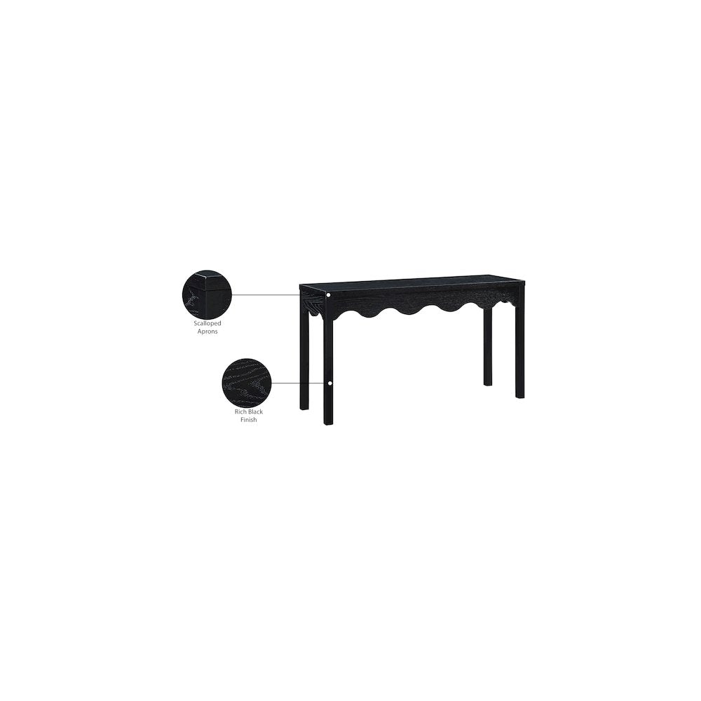 Fiora Black Console Table