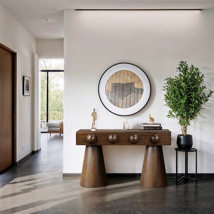 Bracciano Brown Oak Veneer Console Table