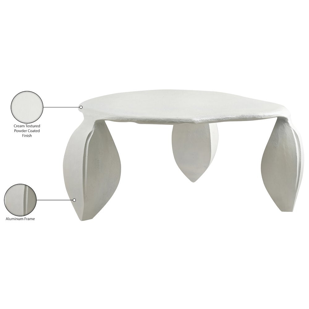 Pueblo Cream Aluminum Coffee Table