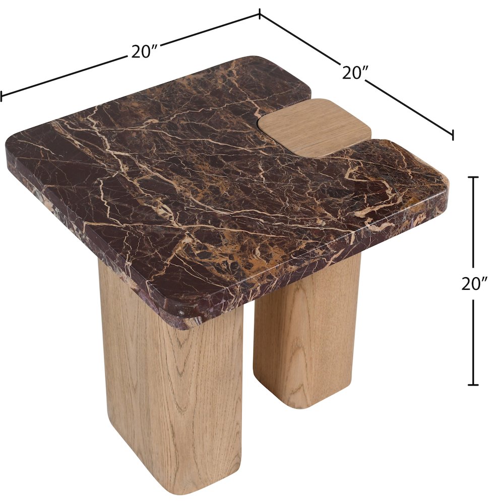 Ravenna Burgundy End Table