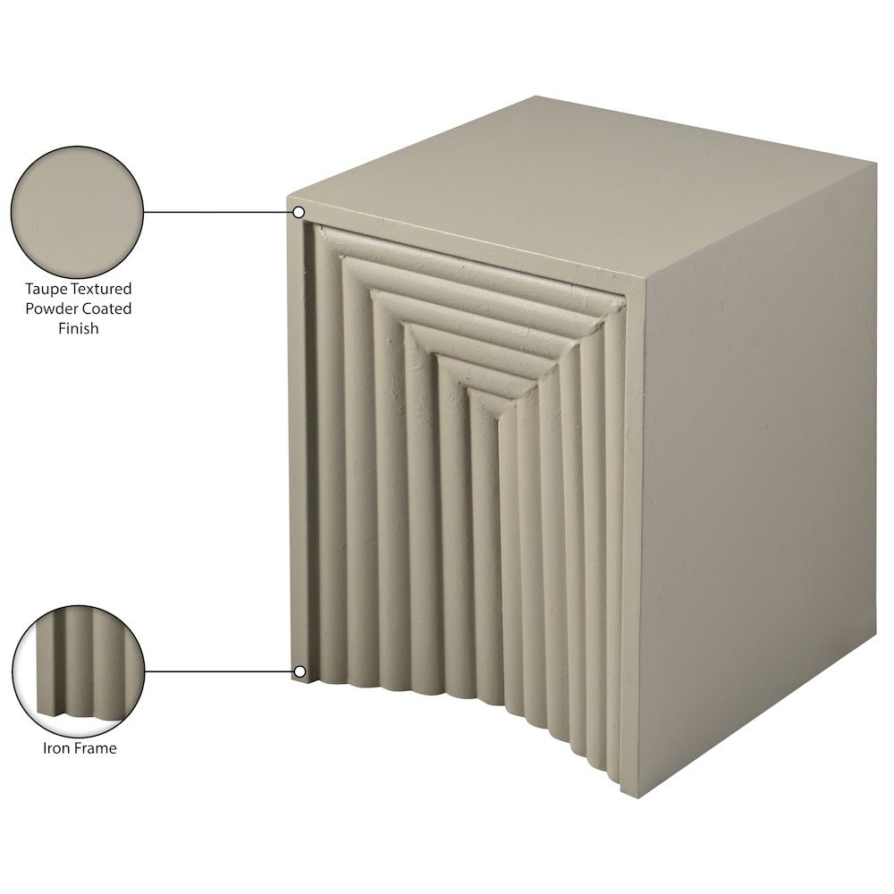 Centennial Taupe Iron End Table