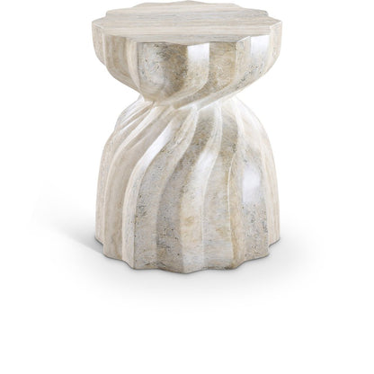 Caserta Travertine Travertine Finish Concrete End Table
