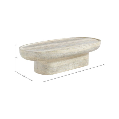 Tivoli Travertine Concrete Indoor/Outdoor Coffee Table