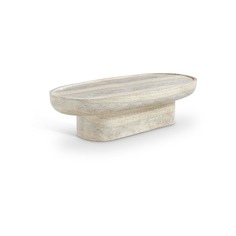 Tivoli Travertine Concrete Indoor/Outdoor Coffee Table