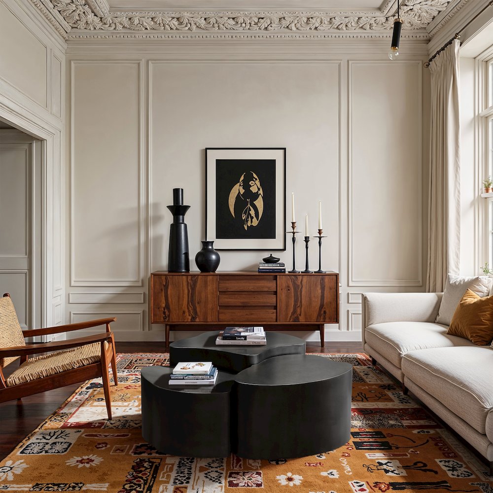 Banyan Black Iron Coffee Table