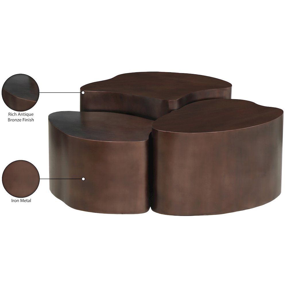Banyan Brown Iron Coffee Table