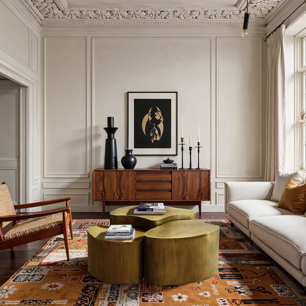 Banyan Gold Iron Coffee Table