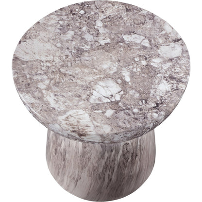 Avellino Brown Marble Finish Concrete End Table