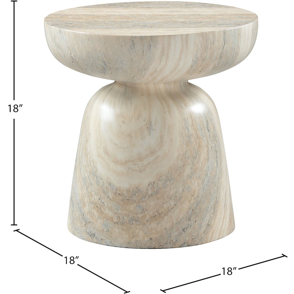 Avellino Travertine Travertine Finish Concrete End Table
