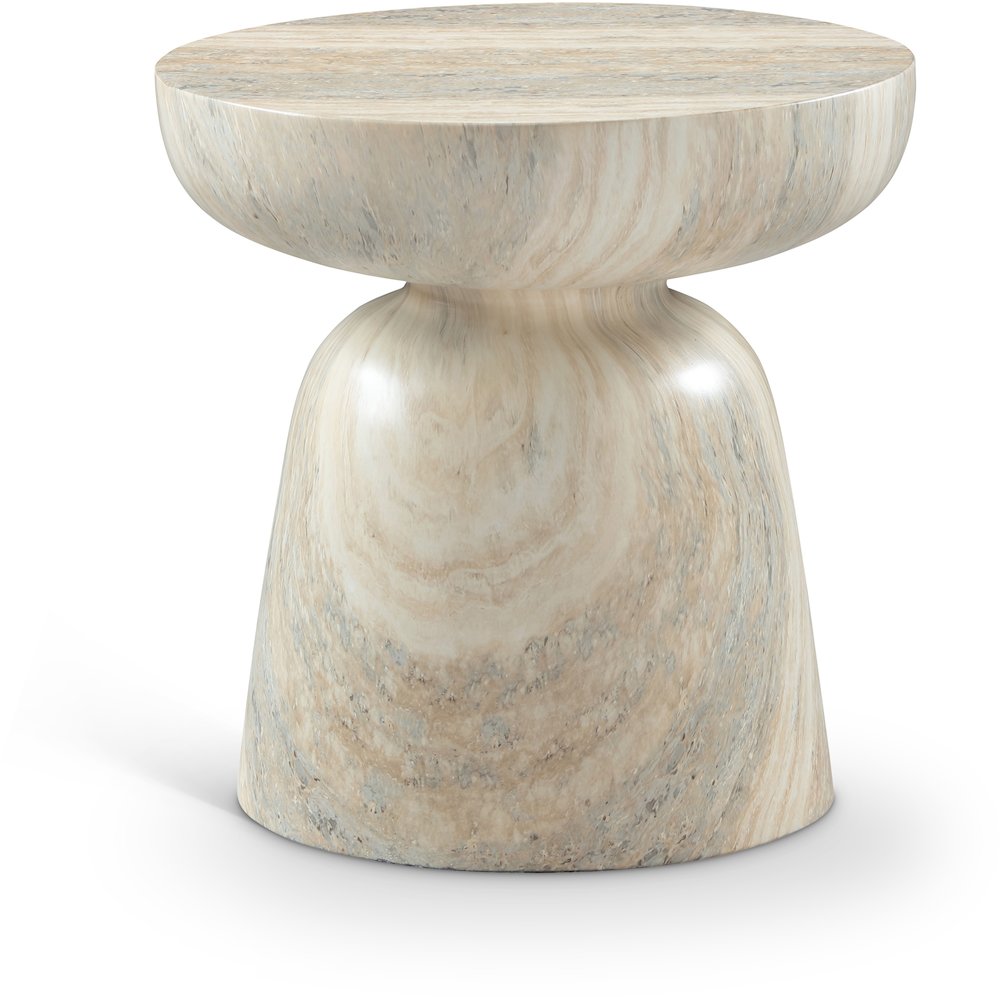 Avellino Travertine Travertine Finish Concrete End Table