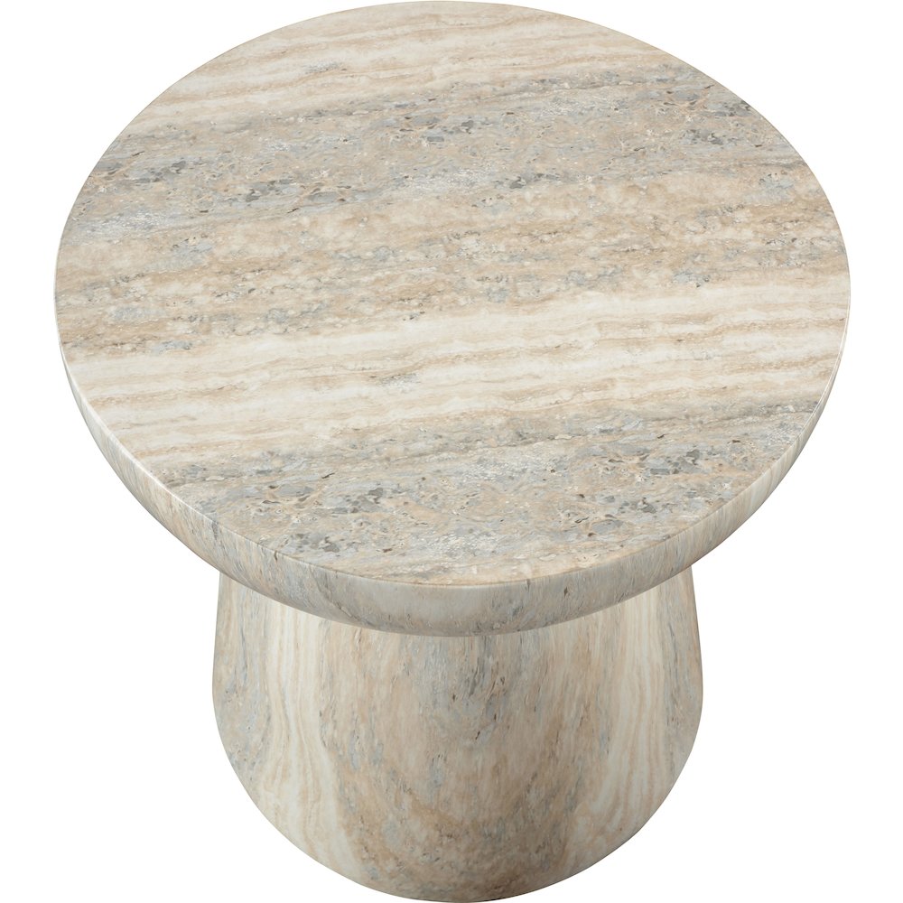 Avellino Travertine Travertine Finish Concrete End Table