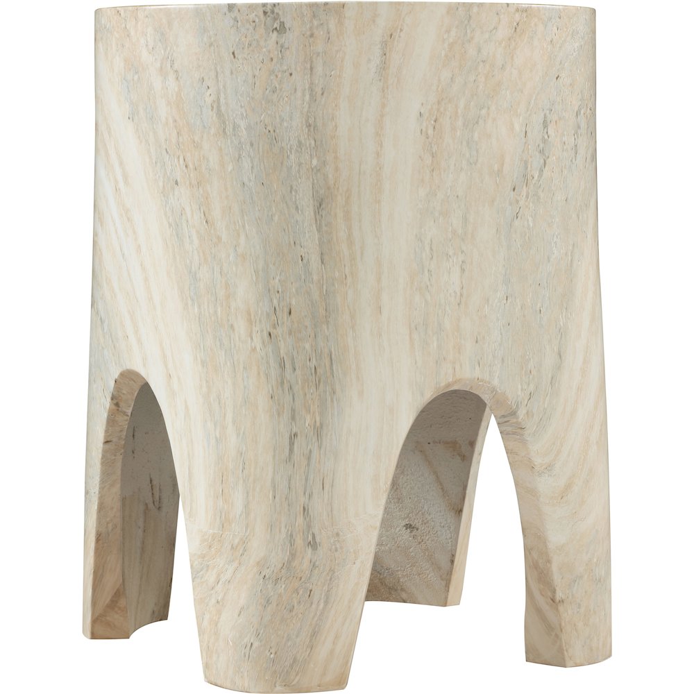 Foligno Travertine Travertine Finish Concrete End Table
