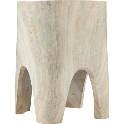 Foligno Travertine Travertine Finish Concrete End Table