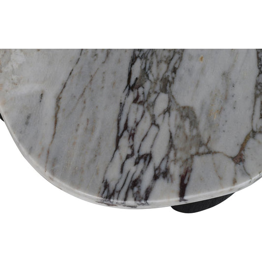 Puglia White Marble Top And Oak Wood Base Coffee Table