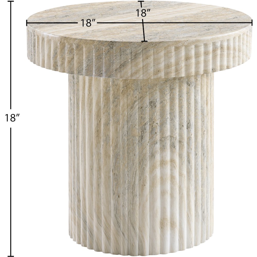 Legatto Travertine Travertine Finish Concrete End Table