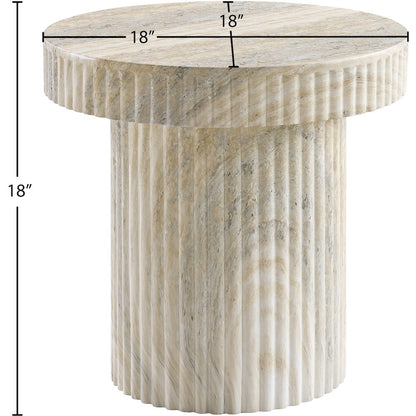 Legatto Travertine Travertine Finish Concrete End Table