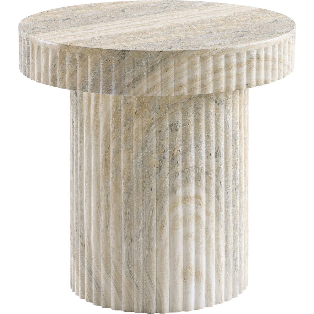 Legatto Travertine Travertine Finish Concrete End Table
