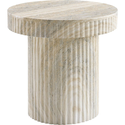 Legatto Travertine Travertine Finish Concrete End Table