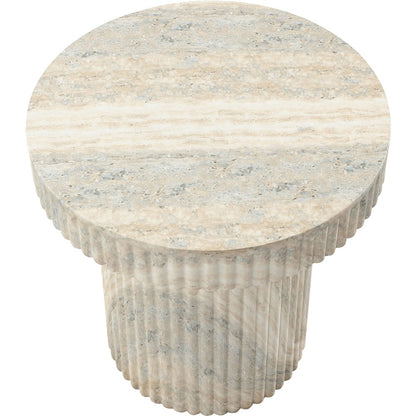 Legatto Travertine Travertine Finish Concrete End Table