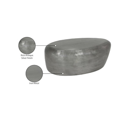 Capsule Silver Aluminum Coffee Table