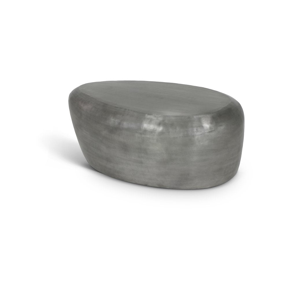 Capsule Silver Aluminum Coffee Table