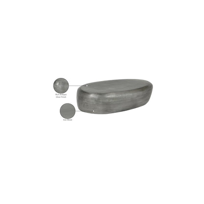 Capsule Silver Aluminum Coffee Table