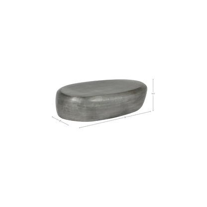 Capsule Silver Aluminum Coffee Table