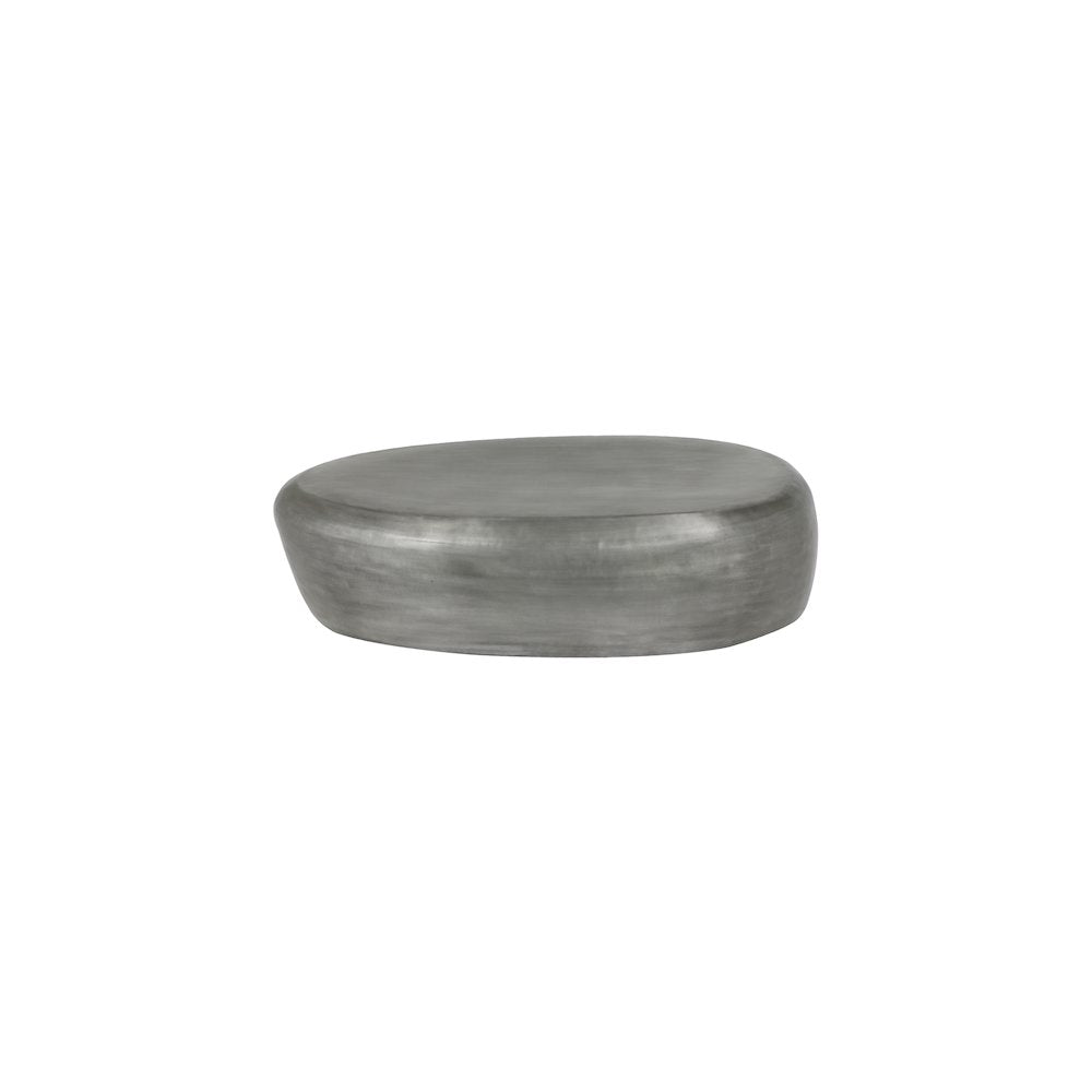 Capsule Silver Aluminum Coffee Table